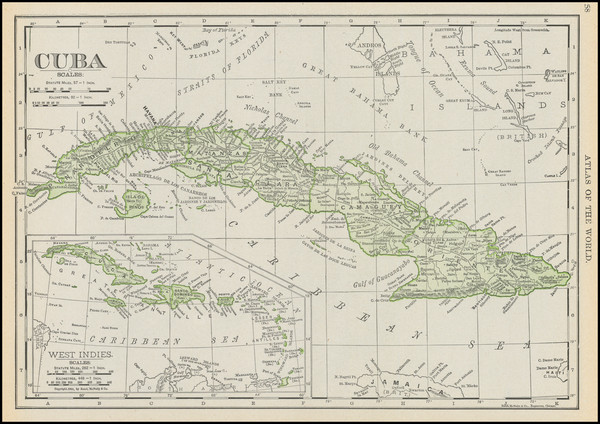 96-Cuba Map By Rand McNally & Company