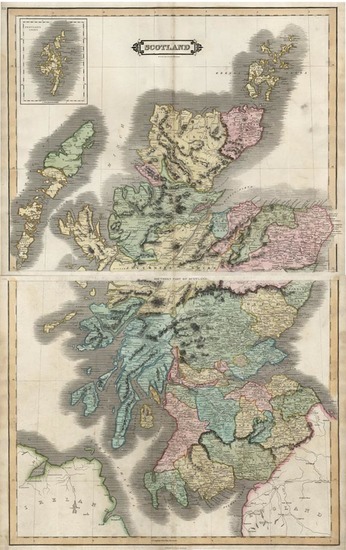 23-Scotland Map By Daniel Lizars