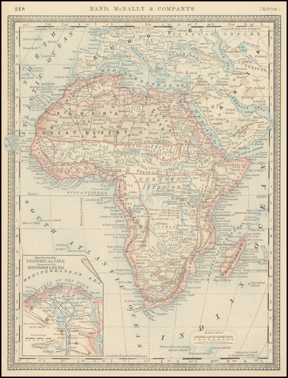 38-Africa Map By William Rand  &  Andrew McNally