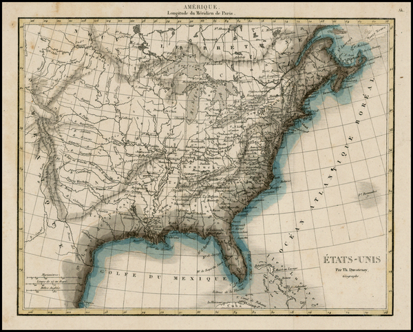 46-United States and Southwest Map By Thunot Duvotenay