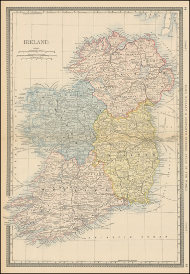 76-Ireland Map By William Rand  &  Andrew McNally