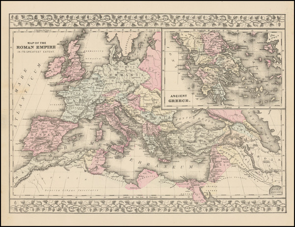 35-Europe Map By Samuel Augustus Mitchell