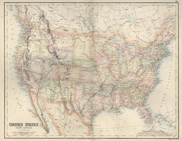 21-United States Map By Archibald Fullarton & Co.