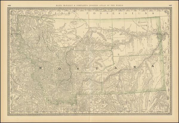 67-Montana Map By Rand McNally & Company