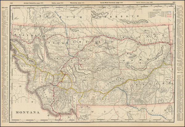 18-Montana Map By George F. Cram