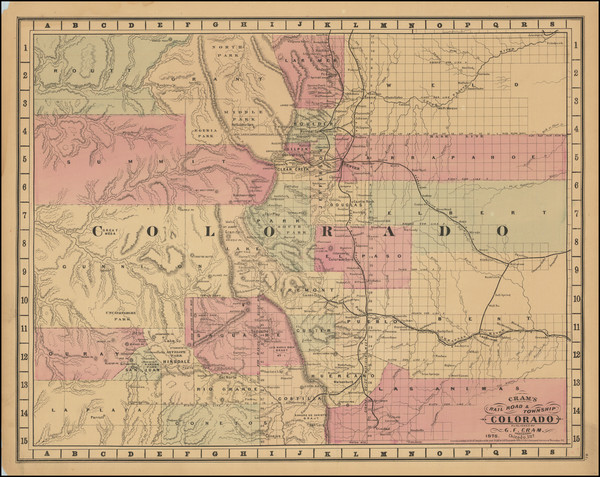 86-Colorado and Colorado Map By George F. Cram