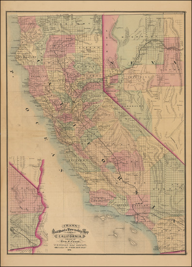 73-California Map By George F. Cram