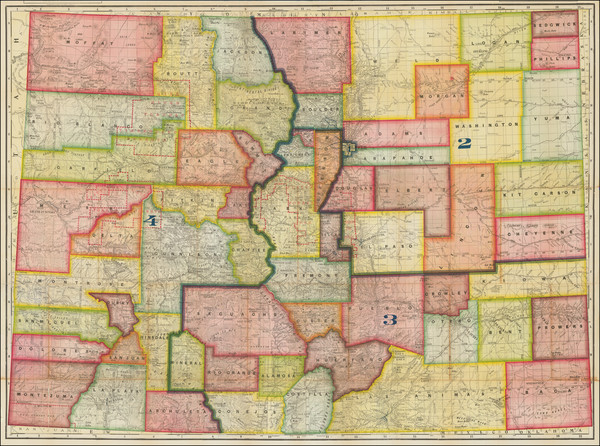 50-Colorado and Colorado Map By George F. Cram