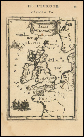 54-British Isles Map By Alain Manesson Mallet