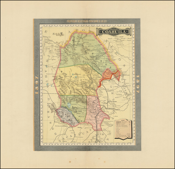 0-Mexico Map By Antonio Garcia y Cubas