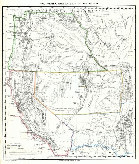 69-Southwest, Rocky Mountains and California Map By Carl Flemming