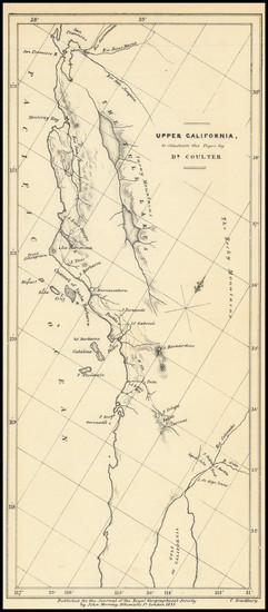 66-Baja California and California Map By Royal Geographical Journal