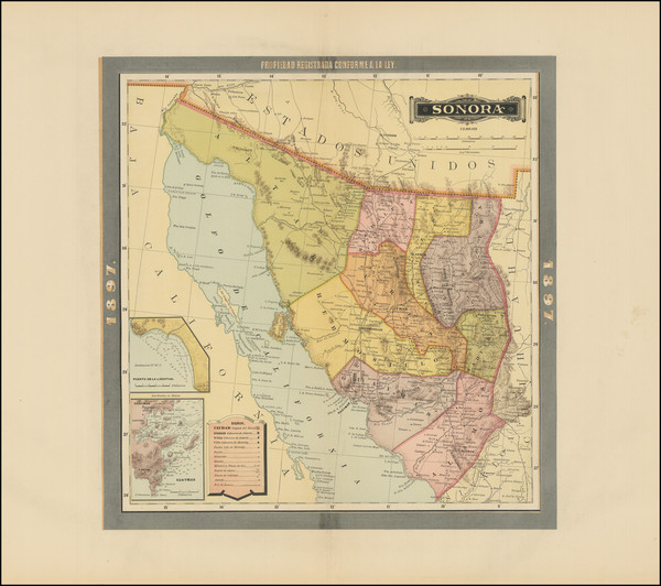 58-Mexico Map By Antonio Garcia y Cubas