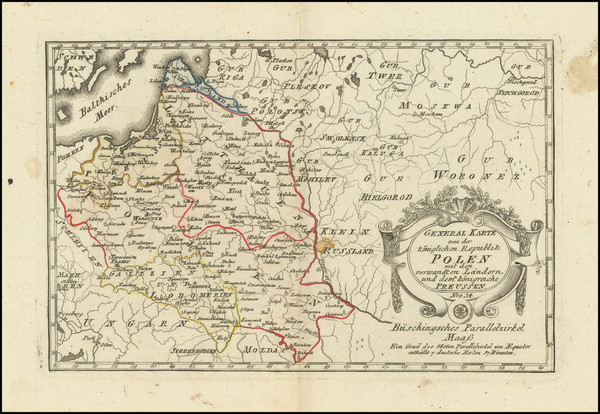 92-Poland Map By Franz Johann Joseph von Reilly