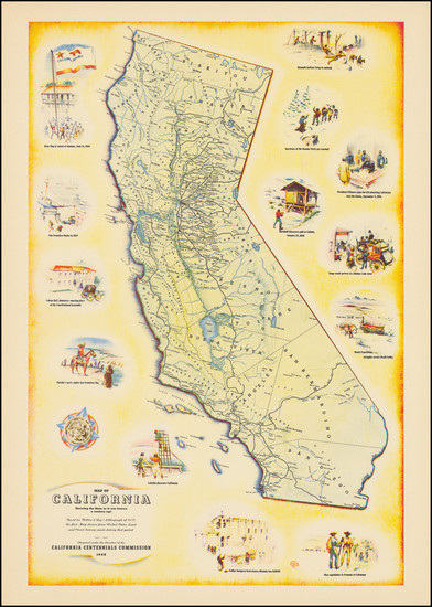 84-Pictorial Maps and California Map By California Centennial Commission