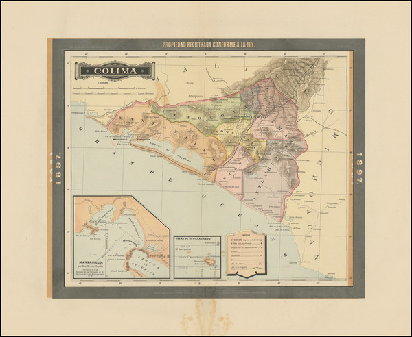 41-Mexico Map By Antonio Garcia y Cubas