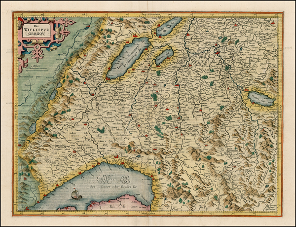 6-Switzerland Map By Gerhard Mercator