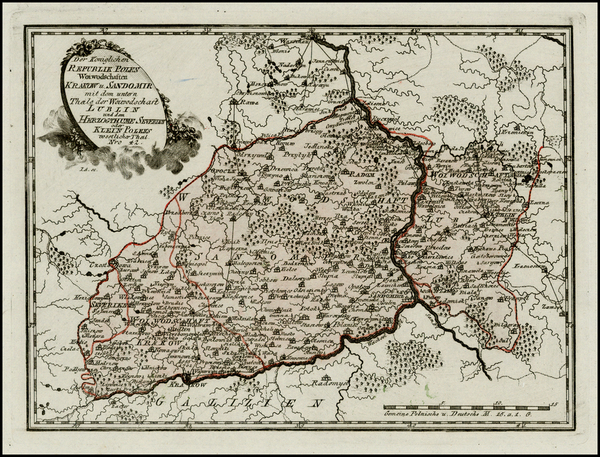 26-Poland Map By Franz Johann Joseph von Reilly