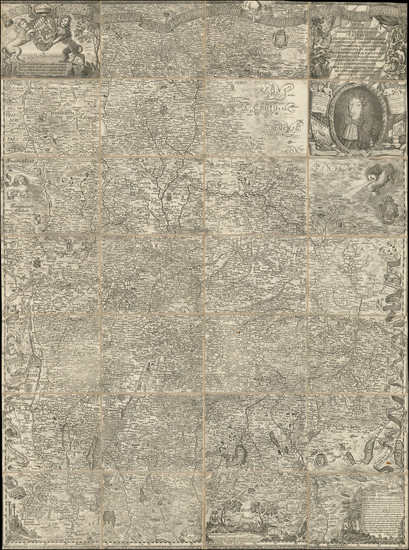 39-Germany and Süddeutschland Map By Georg Philipp Finckh