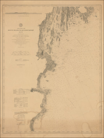 72-Maine Map By U.S. Coast & Geodetic Survey