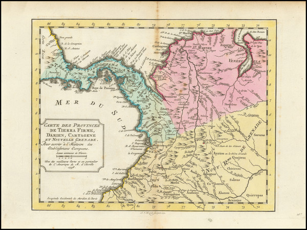 46-Central America and Colombia Map By A. Krevelt