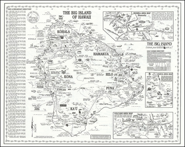 58-Hawaii, Hawaii and Pictorial Maps Map By Island Map Company