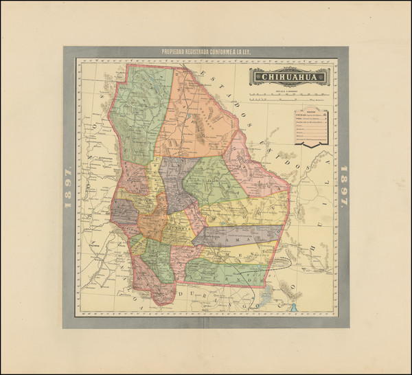 50-Mexico Map By Antonio Garcia y Cubas