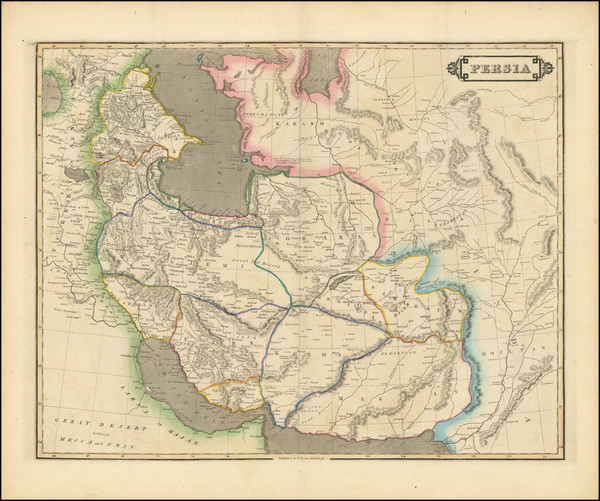 55-Central Asia & Caucasus and Persia & Iraq Map By William Home Lizars