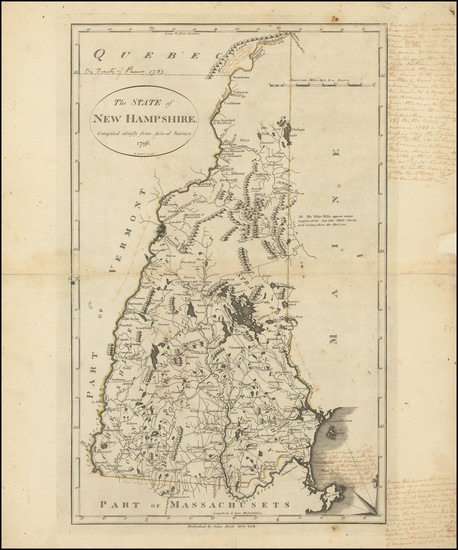 83-New Hampshire Map By John Reid