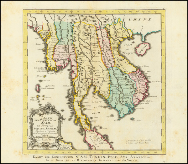 94-Thailand, Cambodia, Vietnam Map By J.V. Schley