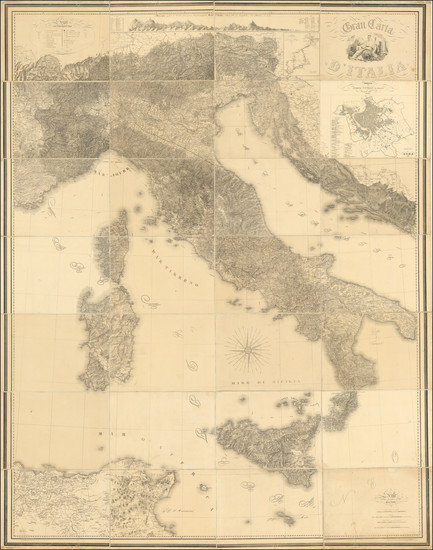 20-Italy Map By Giuseppe  Civelli