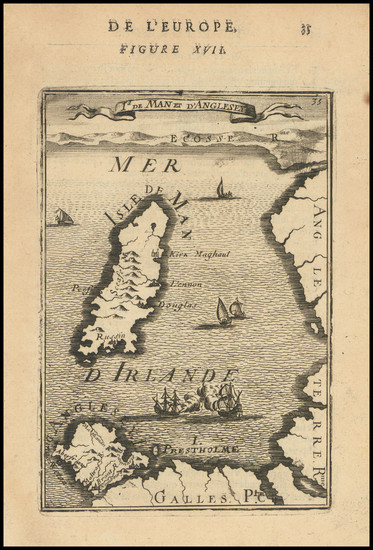 6-British Isles and British Counties Map By Alain Manesson Mallet