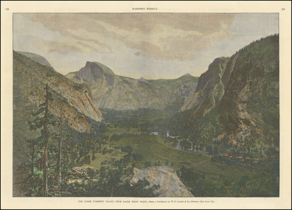 71-Yosemite Map By William Henry Jackson / Harper's Weekly