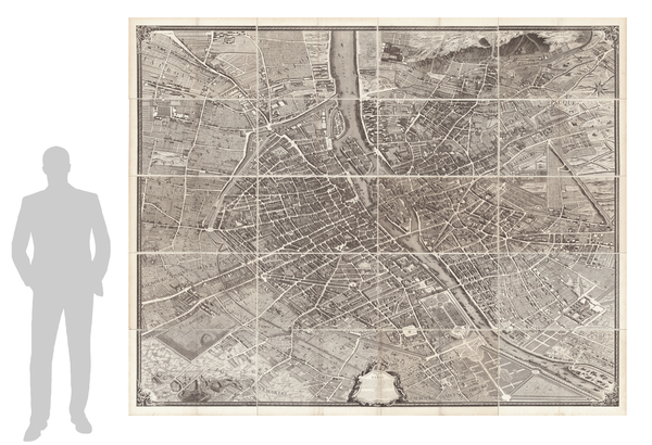 95-Paris and Île-de-France Map By Michel-Étienne Turgot  &  Louis Bretez