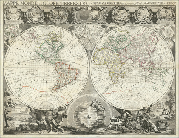 13-World Map By Johannes Covens  &  Cornelis Mortier