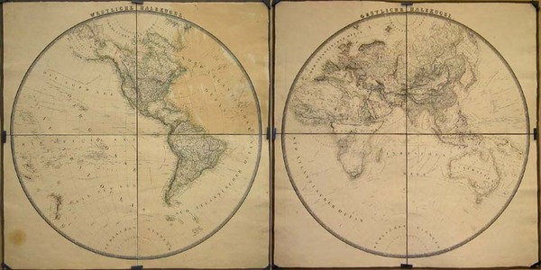 47-World, World, Texas and Southwest Map By Julius Ludwig Grimm