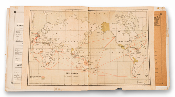 20-Singapore, Malaysia and Thailand, Cambodia, Vietnam Map By Cuthbert Woodville Harrison