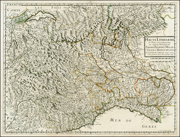 35-Italy Map By Nicolas Sanson