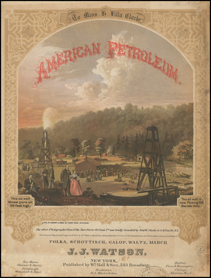 1-Pennsylvania and Geological Map By Henry C. Eno / W M Hall / J J Watson 