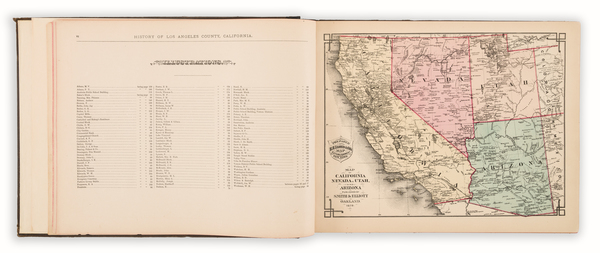 7-Los Angeles and Rare Books Map By John Albert Wilson / Thompson & West