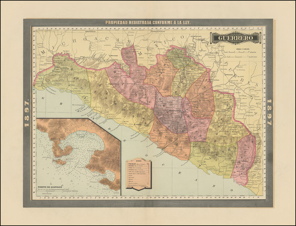63-Mexico Map By Antonio Garcia y Cubas
