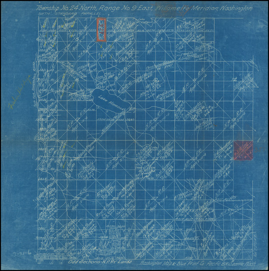 20-Washington Map By Washington Map and Blue Print Co.