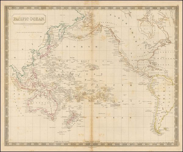 18-Pacific Ocean and Oceania Map By Sidney Hall