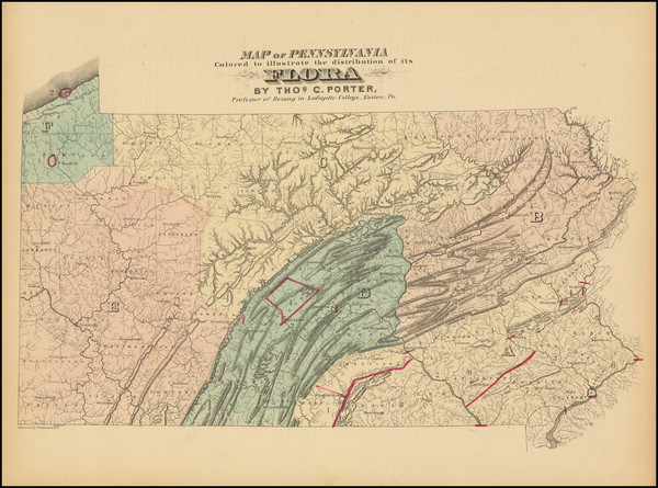 32-Pennsylvania Map By Stedman, Brown & Lyon
