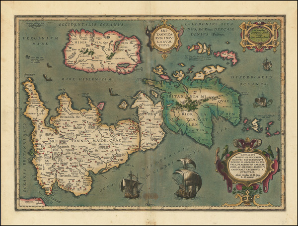 40-British Isles Map By Abraham Ortelius