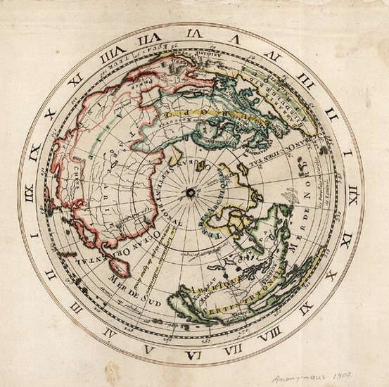 82-World, World, Northern Hemisphere and Curiosities Map By Anonymous