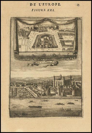 86-London Map By Alain Manesson Mallet