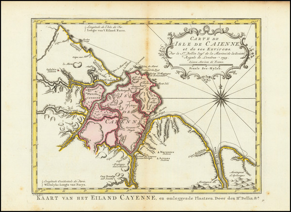 83-Guianas & Suriname Map By J.V. Schley