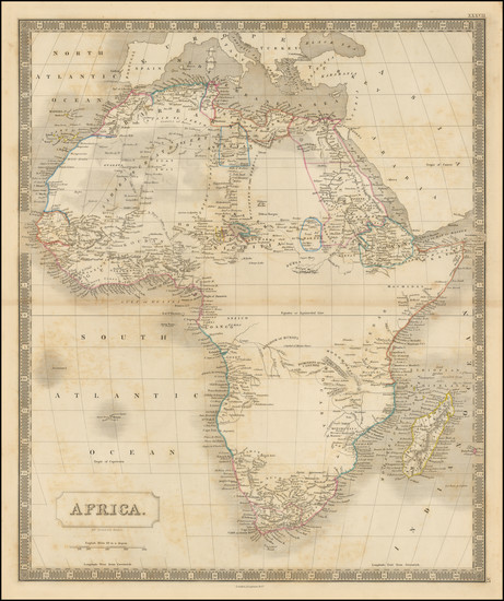 62-Africa Map By Sidney Hall