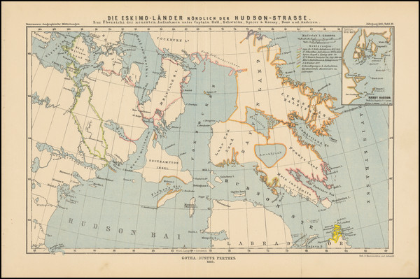 15-Polar Maps and Eastern Canada Map By Augustus Herman Petermann